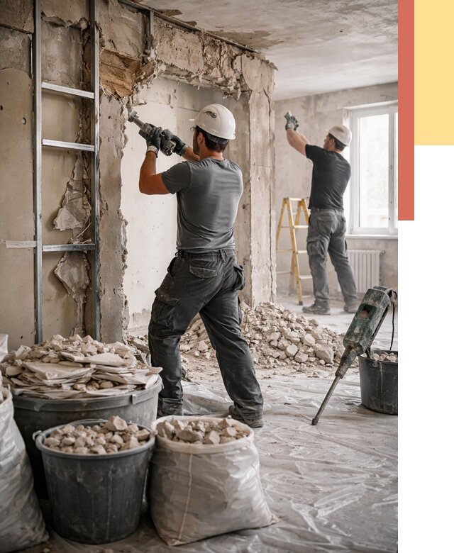 Демонтажные работы в Курске от 2814 руб. — услуги и цена под ключ | ОТДЕЛОЧНИК-Кус