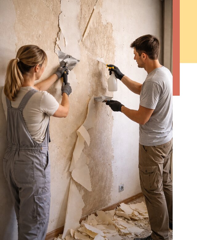 Снятие старых обоев в Курске от 5473 руб. под ключ недорого | ОТДЕЛОЧНИК-Кус