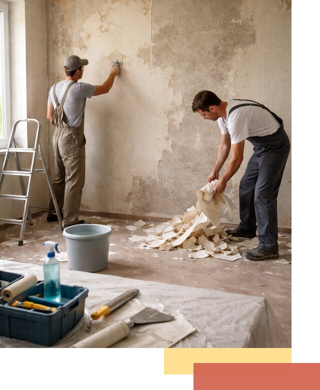 Снятие старых обоев в Курске быстро и качественно