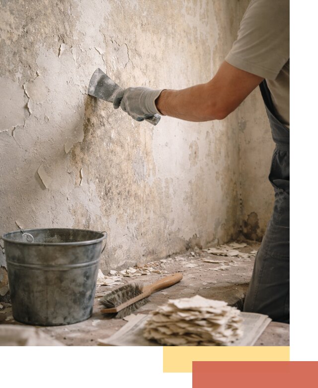 Удаление старой краски со стен в Курске качественно и быстро