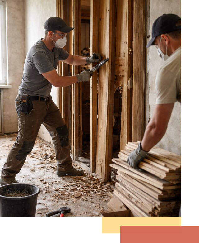 Демонтаж деревянных перегородок в Курске быстро и аккуратно