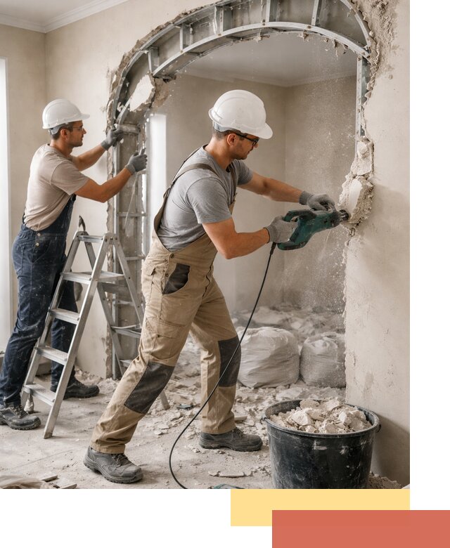 Демонтаж гипсокартонной арки в Курске быстро и аккуратно