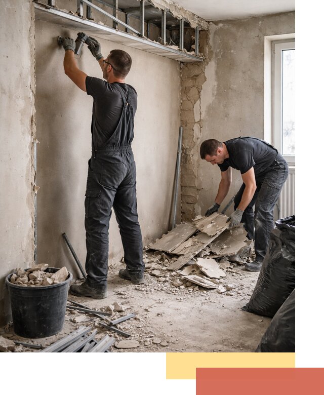 Демонтаж короба из гипсокартона в Курске быстро и аккуратно