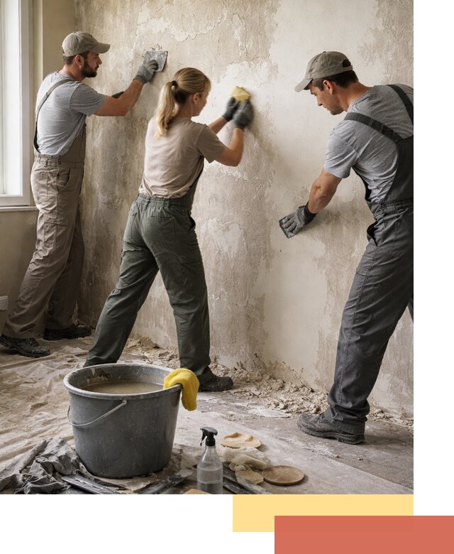 Очистка стен от клея и грунтовки в Курске качественно и быстро