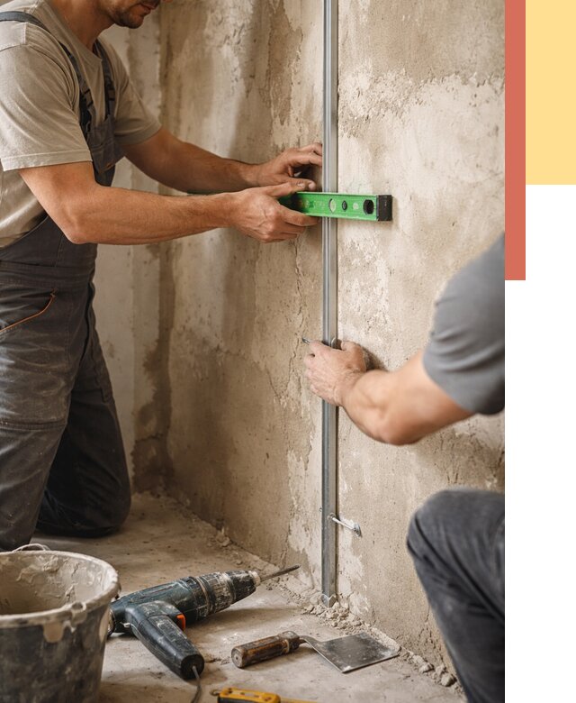 Установка штукатурных маяков в Курске от 7297 руб. — быстро и недорого | ОТДЕЛОЧНИК-Кус