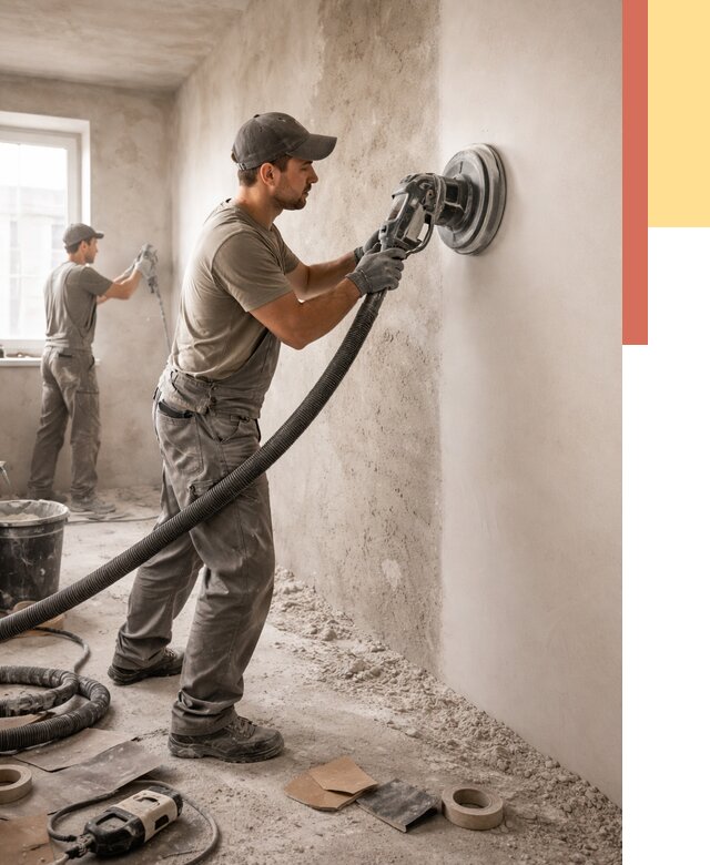 Шлифовка стен в Курске от 1251 руб/м2 — быстро и недорого | ОТДЕЛОЧНИК-Кус