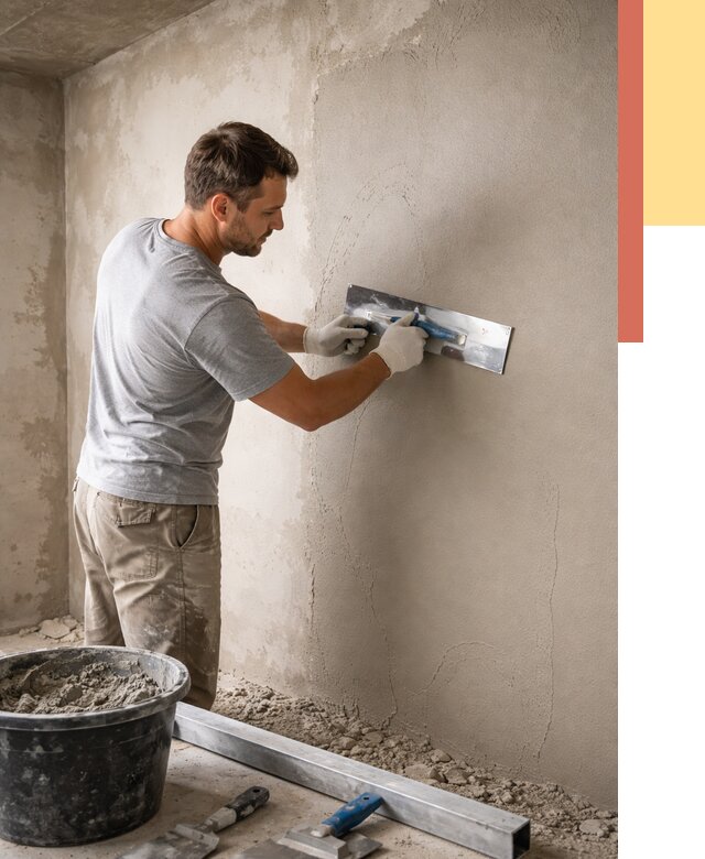 Штукатурка стен без маяков в Курске от 7505 руб/м2 — услуги и цена | ОТДЕЛОЧНИК-Кус