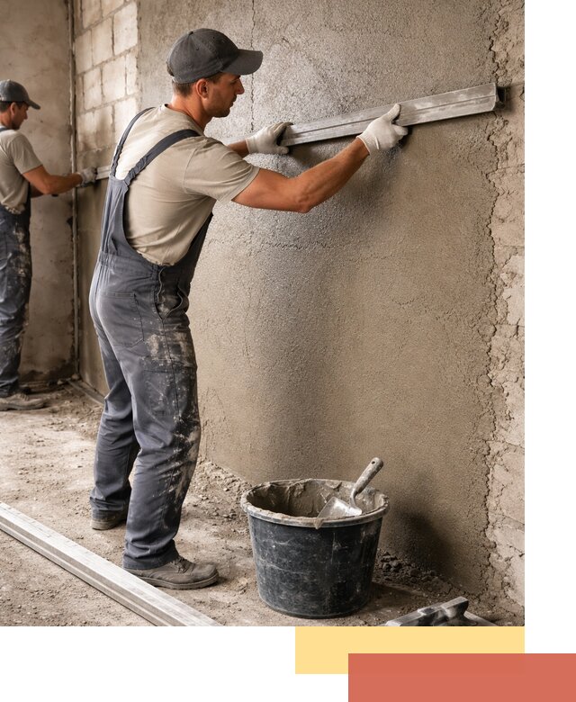 Штукатурка стен цементно-песчаная в Курске профессионально