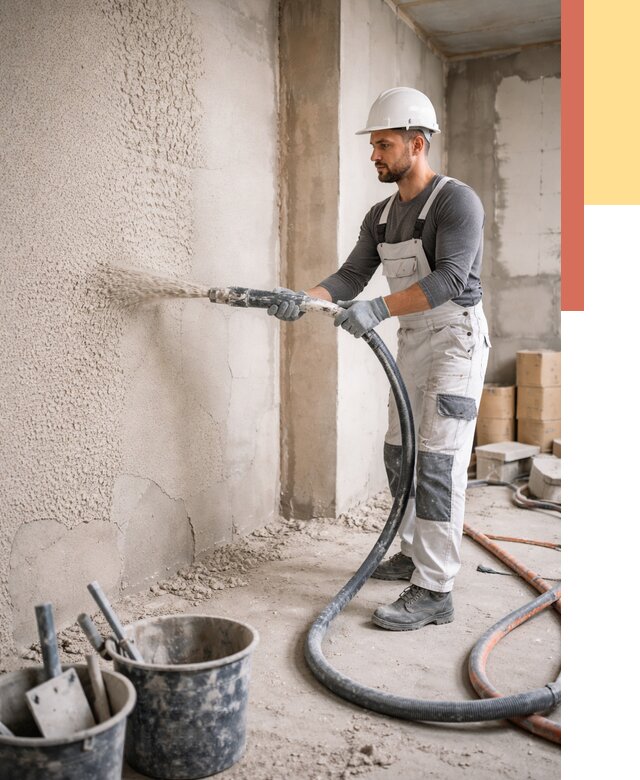 Машинная штукатурка стен в Курске под ключ от 6776 руб./м2 | ОТДЕЛОЧНИК-Кус