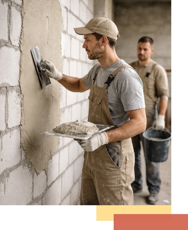 Штукатурка стен из газобетона в Курске под ключ