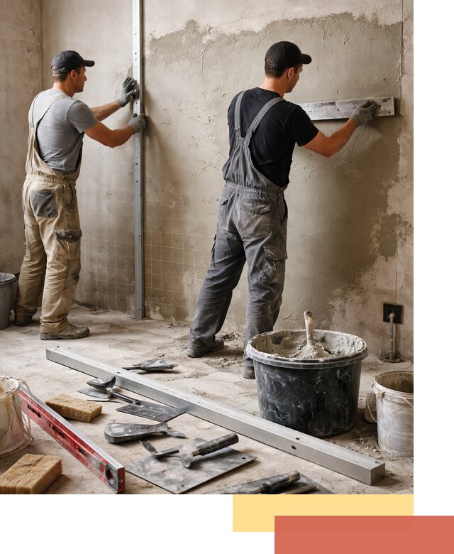 Профессиональная штукатурка стен под плитку в Курске