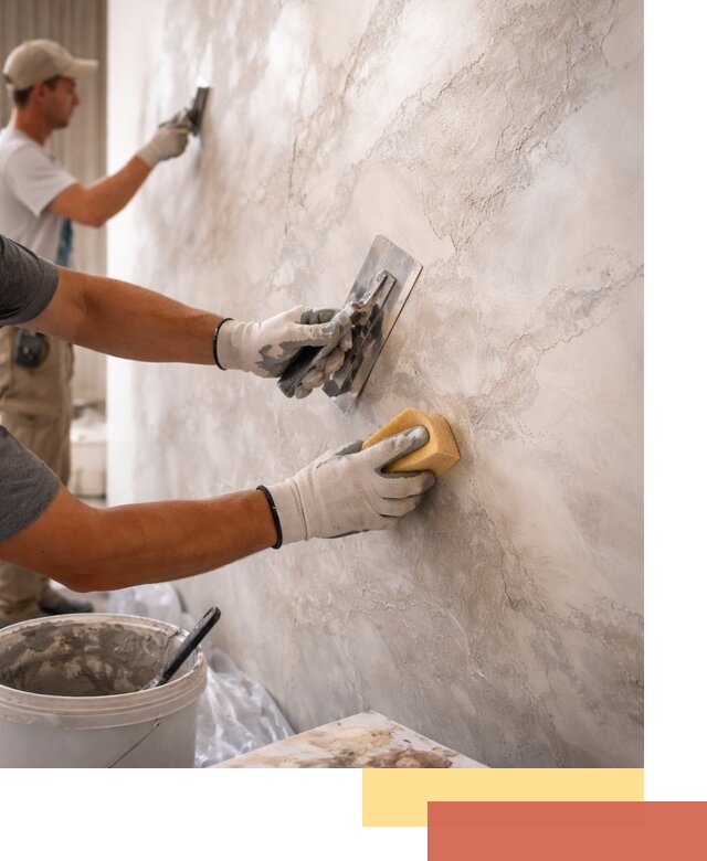 Декоративная штукатурка под мрамор в Курске для стен и потолков