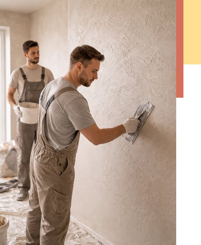 Фактурная штукатурка стен в Курске от 4378 руб./м² — заказать под ключ | ОТДЕЛОЧНИК-Кус