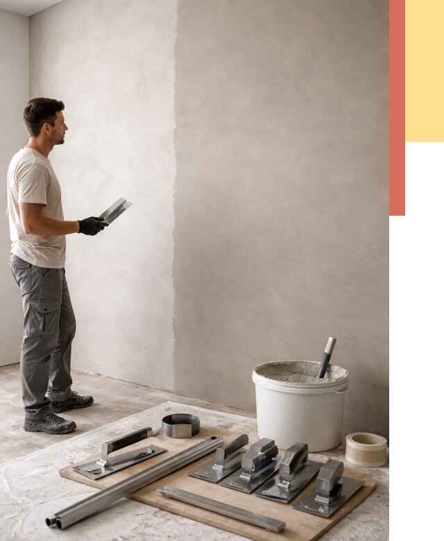 Нанесение микроцемента на стены в Курске от 3336 руб./м2 под ключ | ОТДЕЛОЧНИК-Кус