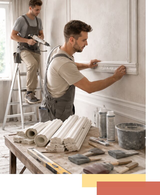 Монтаж лепнины на стены в Курске профессионально и качественно