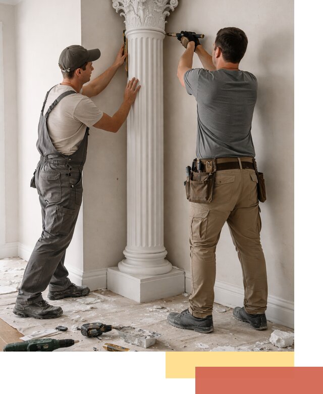 Установка декоративных колонн в Курске под ключ