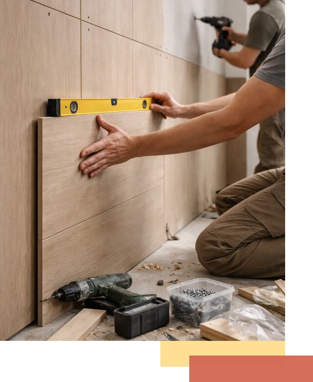 Профессиональный монтаж МДФ панелей на стены в Курске