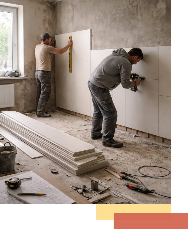 Монтаж ПВХ панелей на стены в Курске качественно и быстро