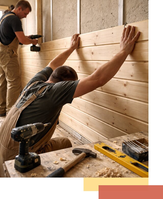 Монтаж деревянной вагонки на стены в Курске быстро и качественно