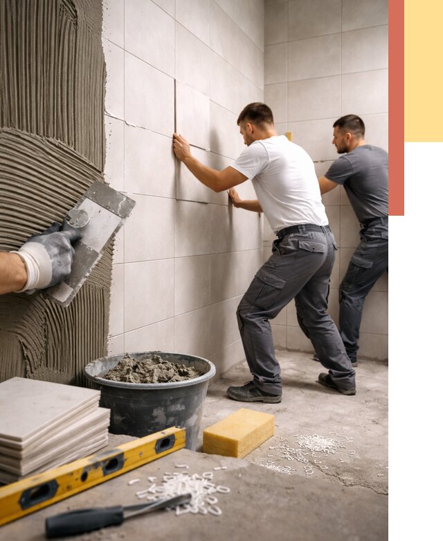 Укладка плитки на стены в Курске от 886 руб. — качественно и недорого | ОТДЕЛОЧНИК-Кус