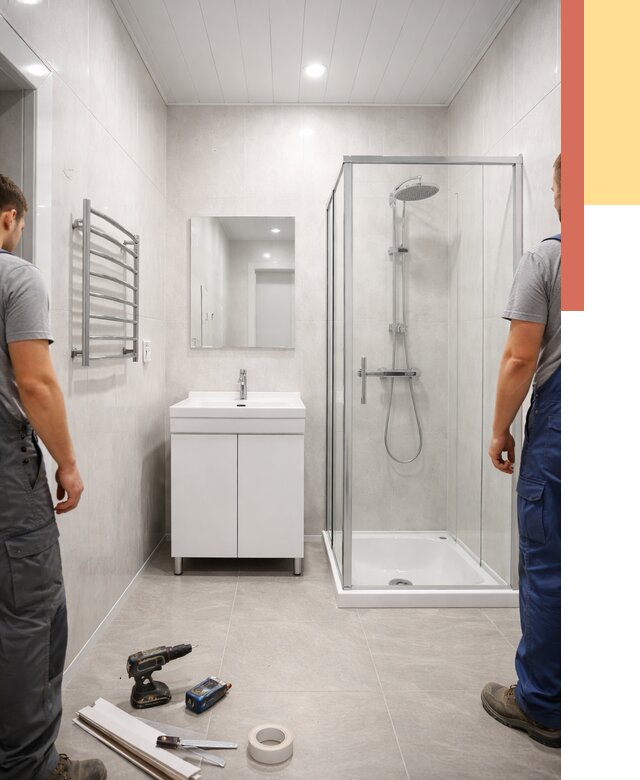 Отделка ванной комнаты панелями ПВХ в Курске от 4691 руб. за м2 | ОТДЕЛОЧНИК-Кус