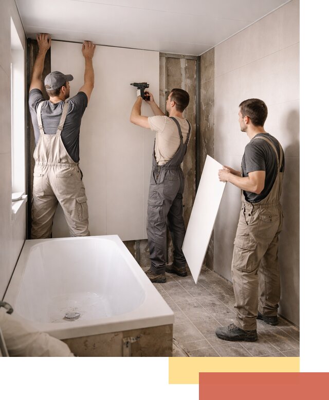 Отделка ванной панели ПВХ профессионально в Курске