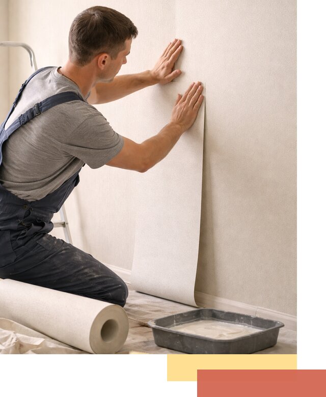 Поклейка флизелиновых обоев в Курске качественно и быстро