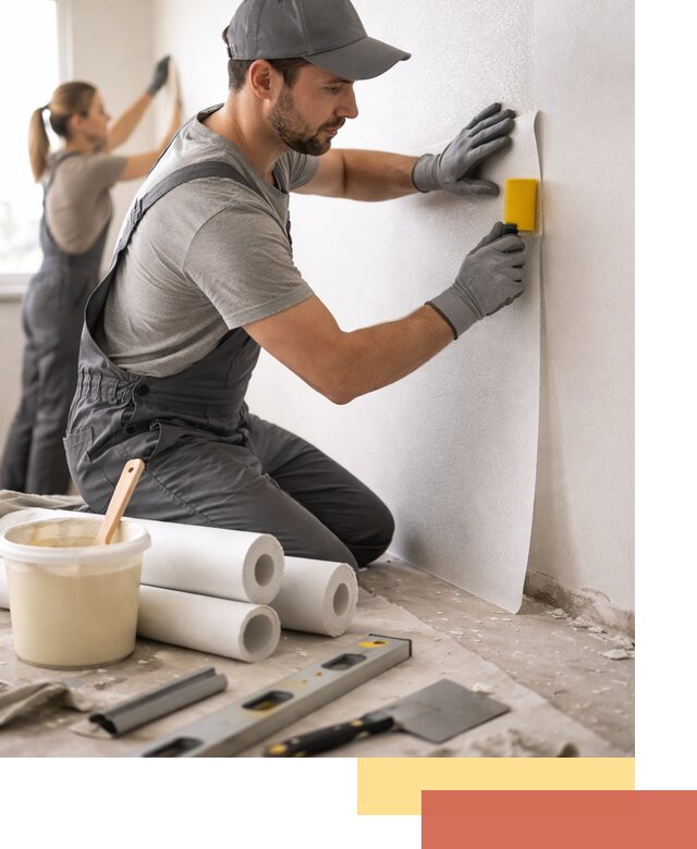 Поклейка стеклообоев профессионально в Курске