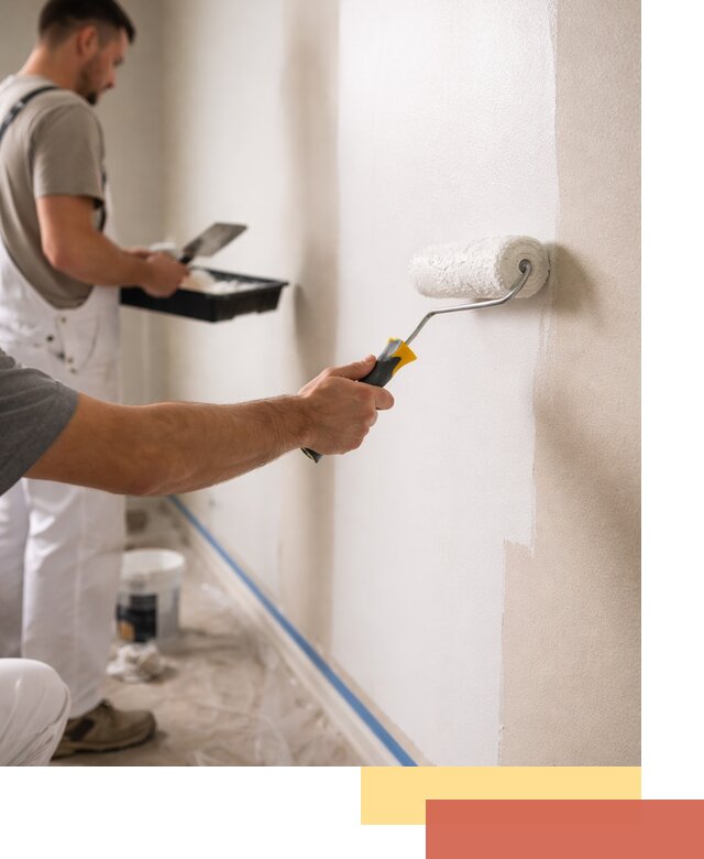 Покраска стен акриловой краской профессионально в Курске