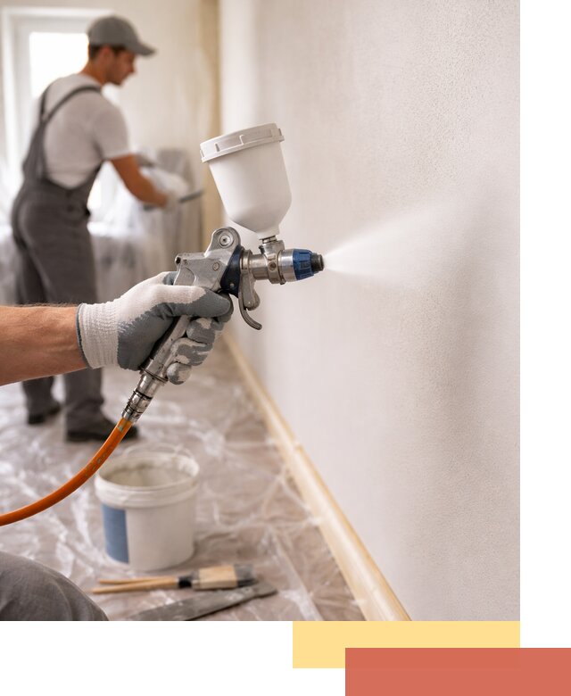 Покраска стен краскопультом в Курске быстро и качественно