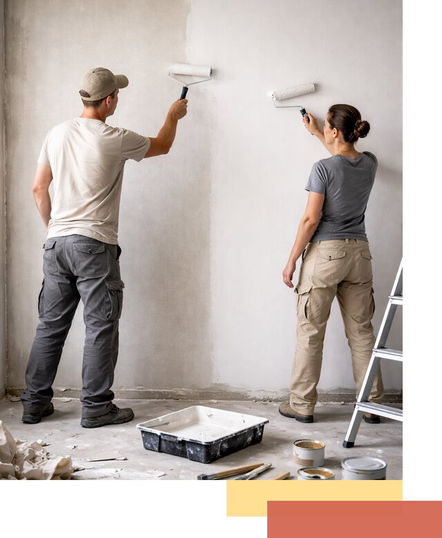 Окраска стен по стеклохолсту в Курске качественно и долговечно