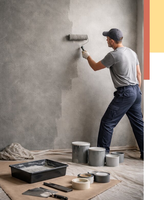 Покраска стен под бетон в Курске от 678 руб. за м2 — быстро и недорого | ОТДЕЛОЧНИК-Кус