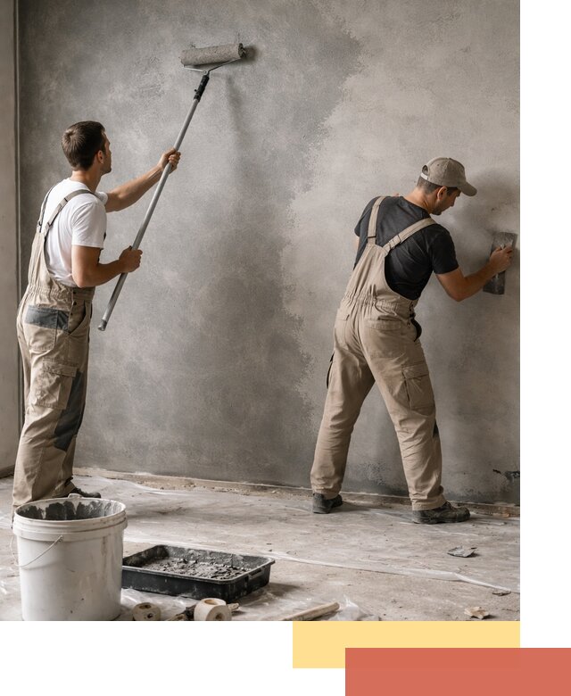 Покраска стен под бетон в Курске профессионально и недорого