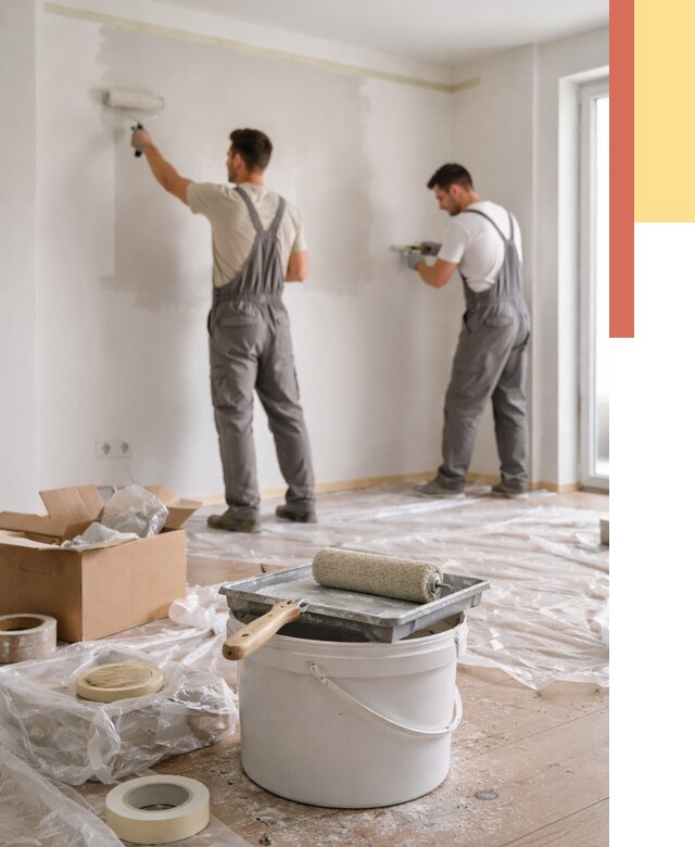 Покраска стен в квартире в Курске от 2606 руб/м2 — быстро и недорого | ОТДЕЛОЧНИК-Кус