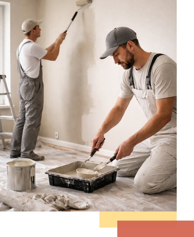 Покраска стен в квартире в Курске — профессионально и аккуратно