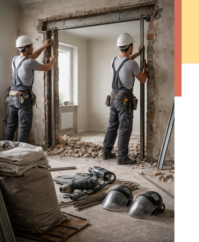 Расширение дверного проема в Курске от 13030 руб. под ключ | ОТДЕЛОЧНИК-Кус