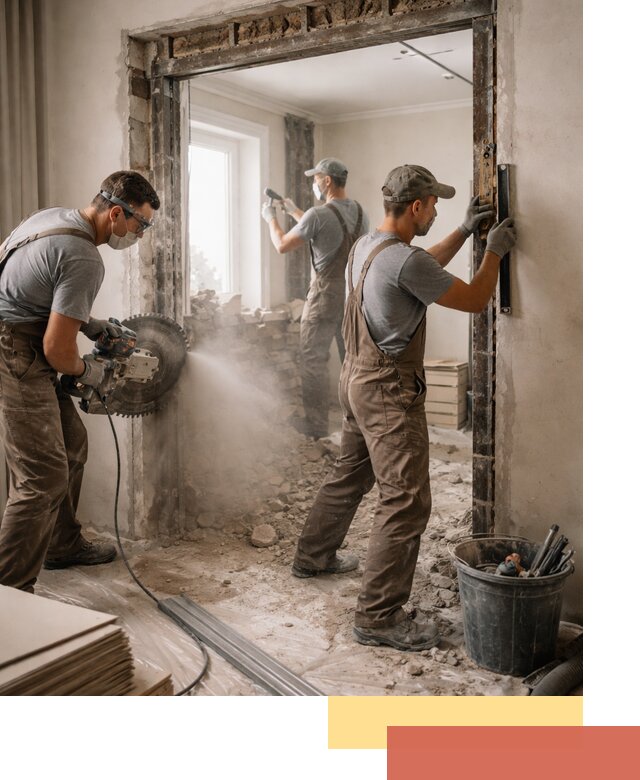 Расширение дверного проема под установку новой двери в Курске