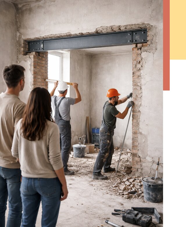 Усиление проема в стене в Курске от 9903 руб. — усиление дверного проема металлоконструкцией | ОТДЕЛОЧНИК-Кус