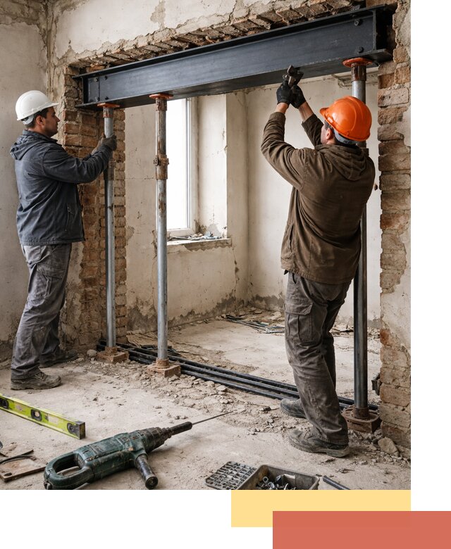 Усиление проема в стене в Курске для расширения и безопасности