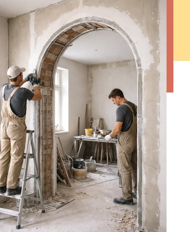 Устройство арочного проема в Курске от 9903 руб. под ключ — быстро и недорого | ОТДЕЛОЧНИК-Кус