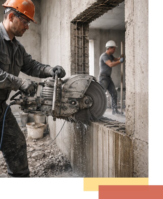 Алмазная резка проемов в Курске быстро и точно