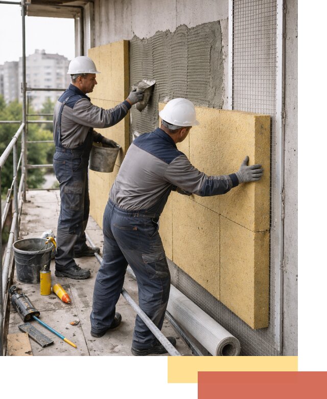 Утепление стен зданий и домов в Курске качественно и надежно