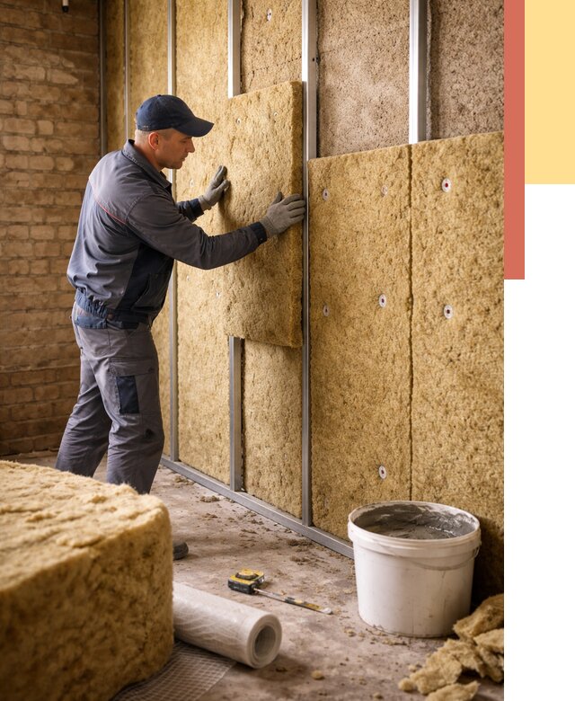 Утепление стен минватой в Курске от 1407 руб./м2 — недорого и быстро | ОТДЕЛОЧНИК-Кус