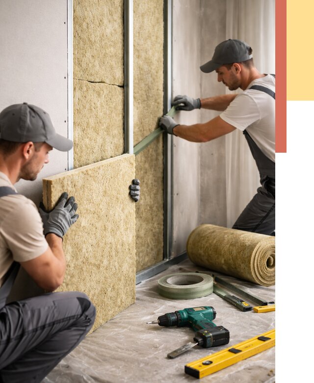 Шумоизоляция стен в Курске под ключ от 1928 руб. | ОТДЕЛОЧНИК-Кус