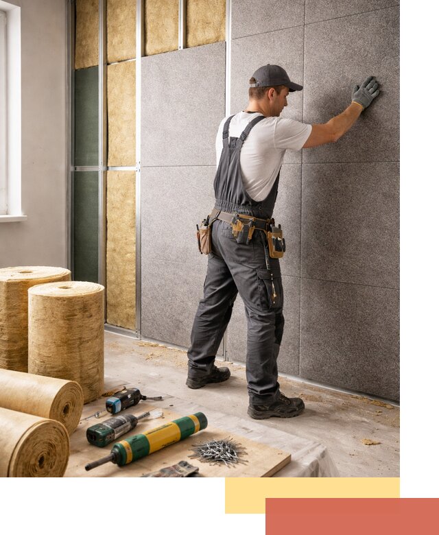 Профессиональная шумоизоляция стен в Курске для квартиры и офиса