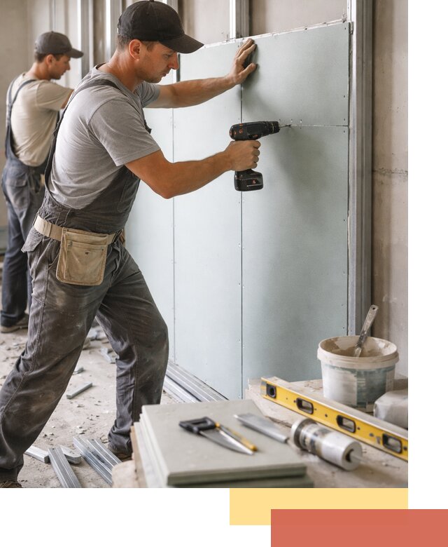 Кладка влагостойких перегородок ПГП в Курске