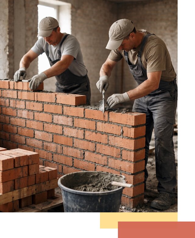 Кладка кирпичных перегородок под ключ в Курске