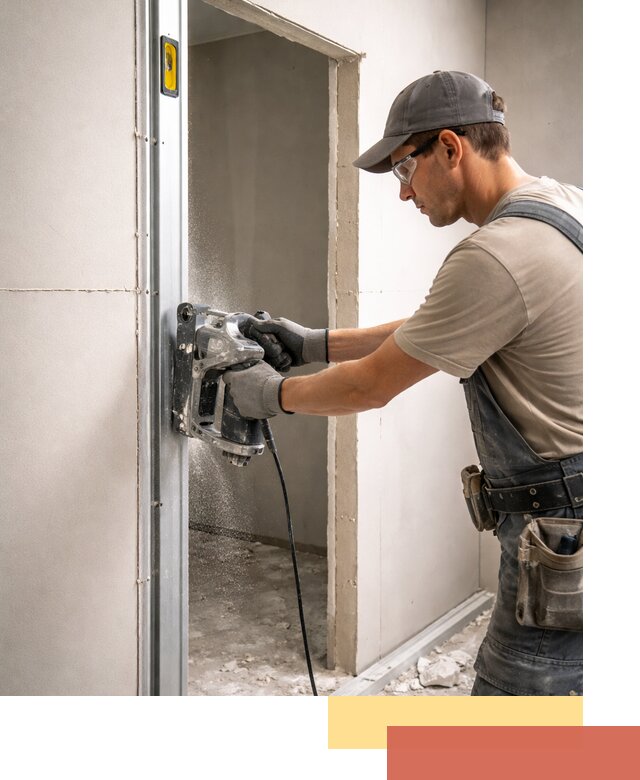 Устройство дверного проема в перегородке в Курске