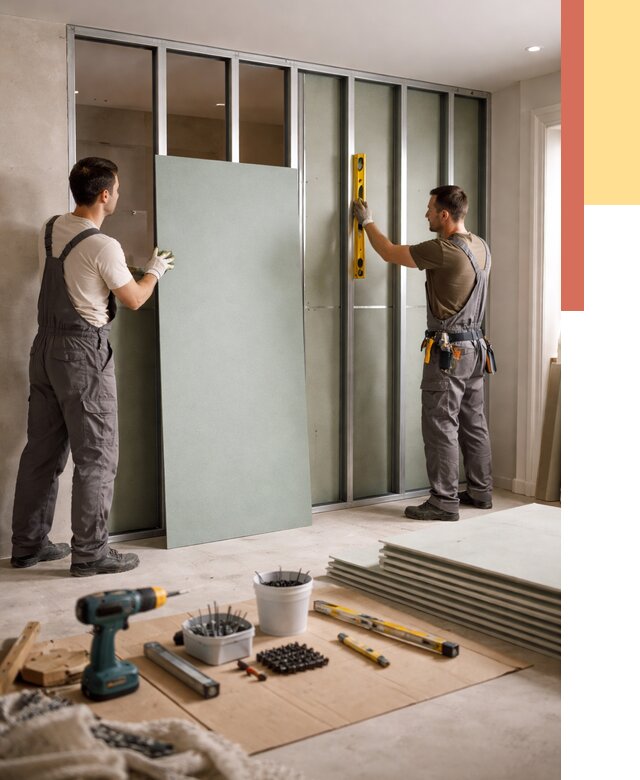 Перегородка из влагостойкого гипсокартона в Курске от 5004 руб. — монтаж под ключ | ОТДЕЛОЧНИК-Кус