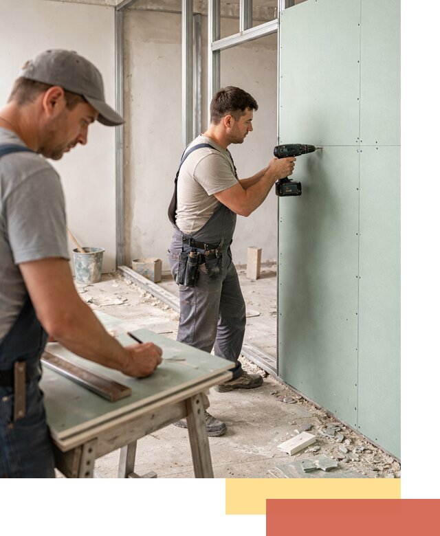 Перегородки из влагостойкого гипсокартона под ключ в Курске